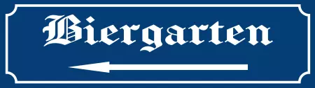 Wegweiser Biergarten Bild