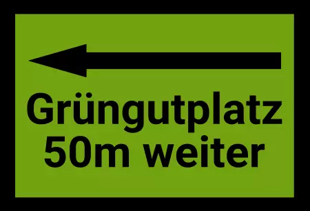 Wegweiser Grüngutplatz Bild