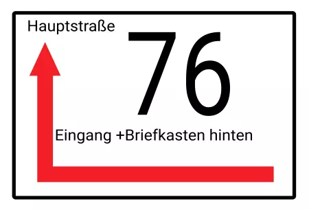  Wegweiser Hauptstraße 76 Bild