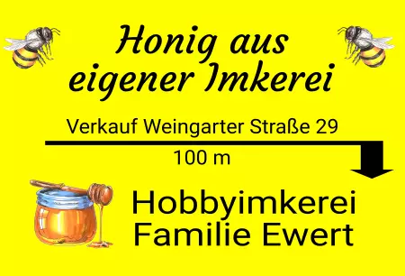  Wegweiser Honik aus Imkerei Bild