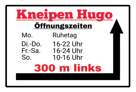  Wegweiser Kneipen Hugo Öffnungszeiten Bild