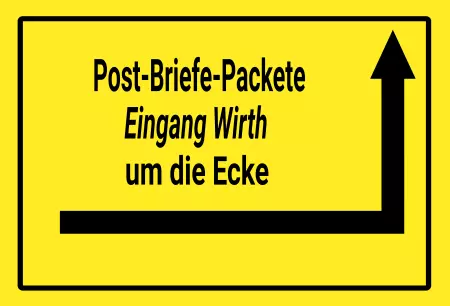 Wegweiser Post-Briefe-Pakete Bild