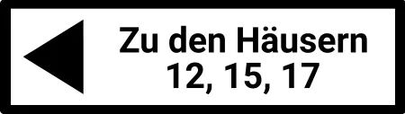 Wegweiser Zu den Häusern Bild