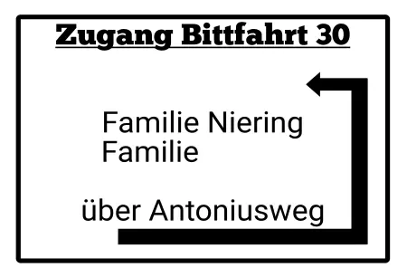  Wegweiser Zugang Bittfahrt 30 Bild