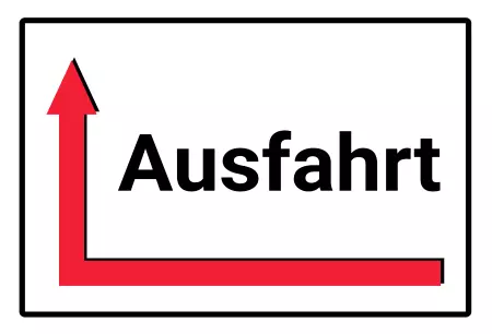 Wegweiser Ausfahrt Bild