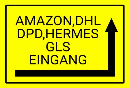 Wegweiser EINGANG um die Ecke Bild