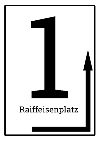  Wegweiser Raiffeisenplatz 1 Bild