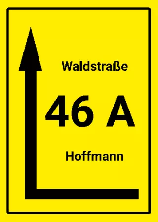  Wegweiser Waldstraße 46a Hoffmann Bild