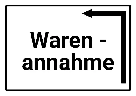  Wegweiser Warenannahme Bild
